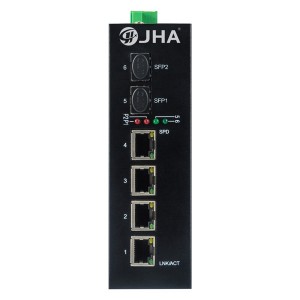 Chinese Professional Gigabit Ethernet Unmanaged - 4 10/100/1000TX PoE/PoE+ and 2 1000X SFP Slot | Unmanaged Industrial PoE Switch JHA-IGS24P  – JHA