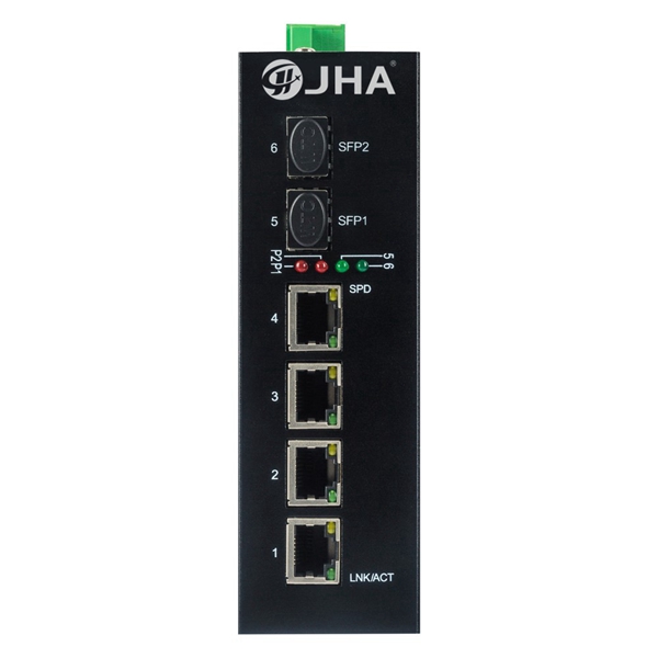 Chinese Professional Gigabit Ethernet Unmanaged -
 4 10/100/1000TX PoE/PoE+ and 2 1000X SFP Slot | Unmanaged Industrial PoE Switch JHA-IGS24P  – JHA