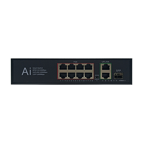 Wholesale China Gigabit Network Switch Factory Suppliers - 8*10/100M PoE Port+2*10/100/1000M RJ45 Port+1*10/100/1000M SFP Slot | Smart PoE Switch JHA-P31208CBMH – JHA