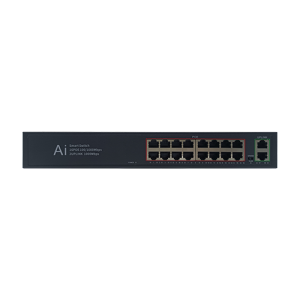 Wholesale China 24 Port Gigabit Poe Switch Suppliers Factories - 16 Ports 10/100/1000M PoE+2 Uplink Gigabit Ethernet Port | Smart PoE Switch JHA-P402016BMH – JHA