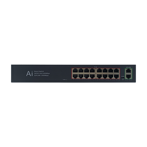 Wholesale China 24 Port Gigabit Poe Switch Suppliers Factories - 16 Ports 10/100/1000M PoE+2 Uplink Gigabit Ethernet Port | Smart PoE Switch JHA-P402016BMH – JHA