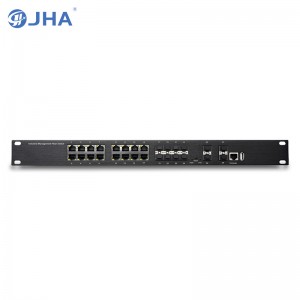 4 1G/10G SFP+ Slot+16 10/100/1000TX+8 1G SFP Slot | L2/L3 Managed Industrial Ethernet Switch JHA-MIWS4GS8016H