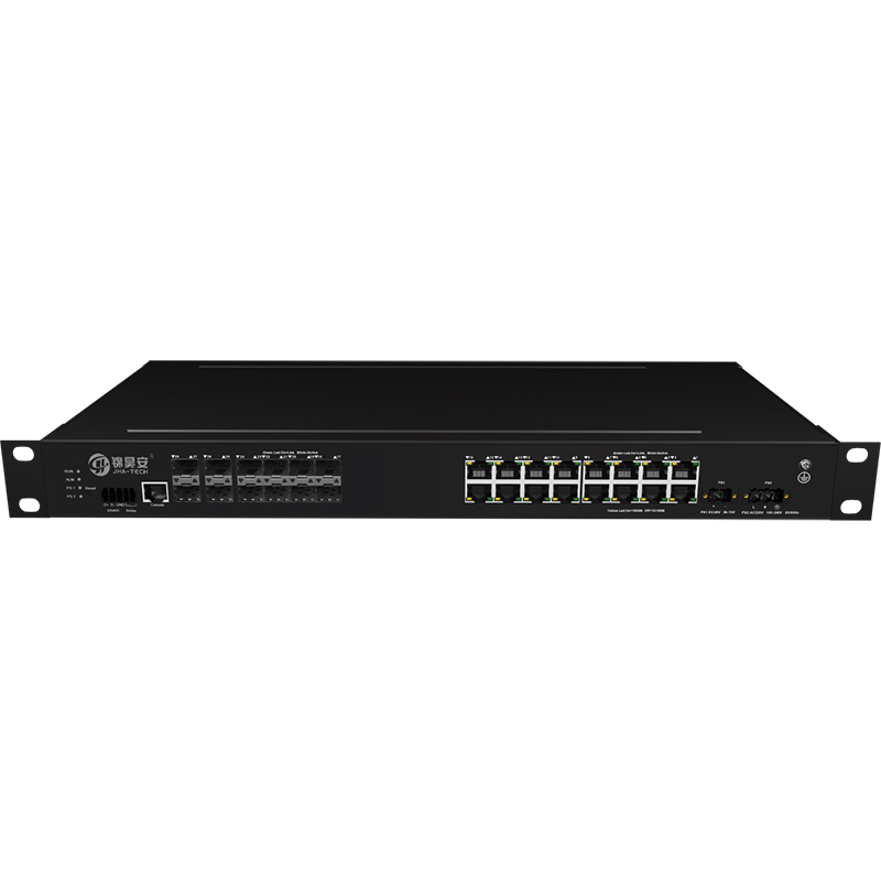 Good Quality Industrial Ethernet Switch – 2*10G Fiber Port+16*10/100/1000Base-T, Managed Industrial Ethernet Switch JHA-MIGS1216-1U – JHA