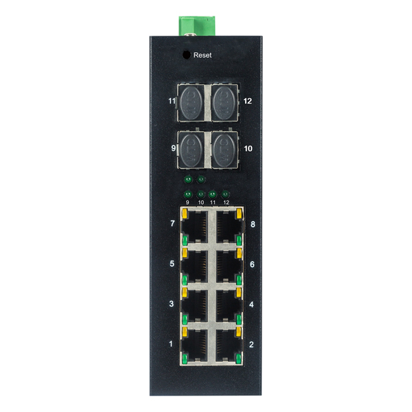Good Quality Industrial Ethernet Switch – 8 10/100/1000TX and 4 1000X SFP Slot | Managed Industrial Ethernet Switch JHA-MIGS48 – JHA