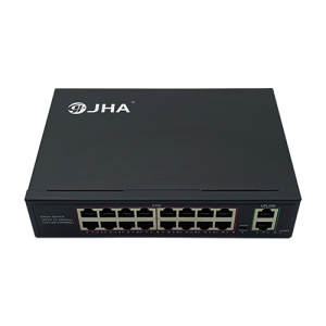16 Ports 10/100M PoE+2 Uplink Gigabit Ethernet Port | Smart PoE Switch JHA-P302016CBMZH