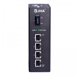 Special Design for 12 Port 10g Fiber Switch - 4 10/100TX PoE/PoE+ and 1 100FX | Unmanaged Industrial PoE Switch JHA-IF14P  – JHA