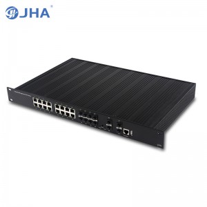 4 1G/10G SFP+ Slot+16 10/100/1000TX+8 1G SFP Slot | L2/L3 Managed Industrial Ethernet Switch JHA-MIWS4GS8016H