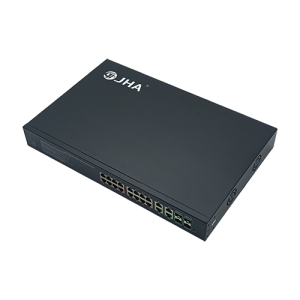 1U Type 16 Ports 10/100/1000M PoE Port+4 Uplink Gigabit Ethernet Port+4 Gigabit SFP Fiber Port, Smart PoE Switch JHA-P444016BH