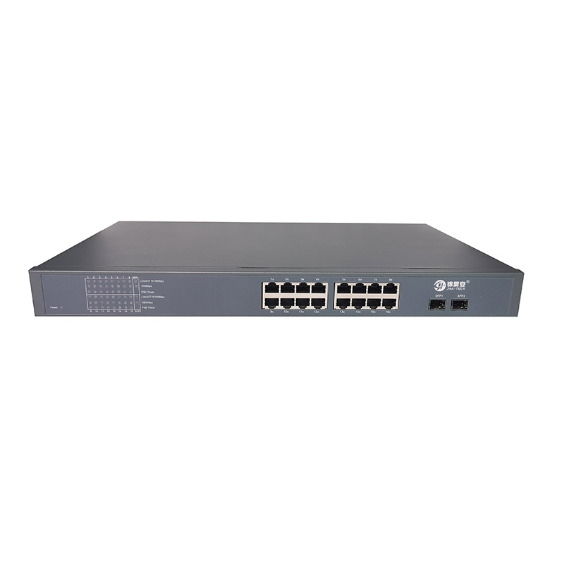 Best Price on Industrial Media Converter - 16 Ports 10/100/1000M PoE Port+2 Gigabit SFP Fiber Port, Smart PoE Switch  JHA-P420016B – JHA