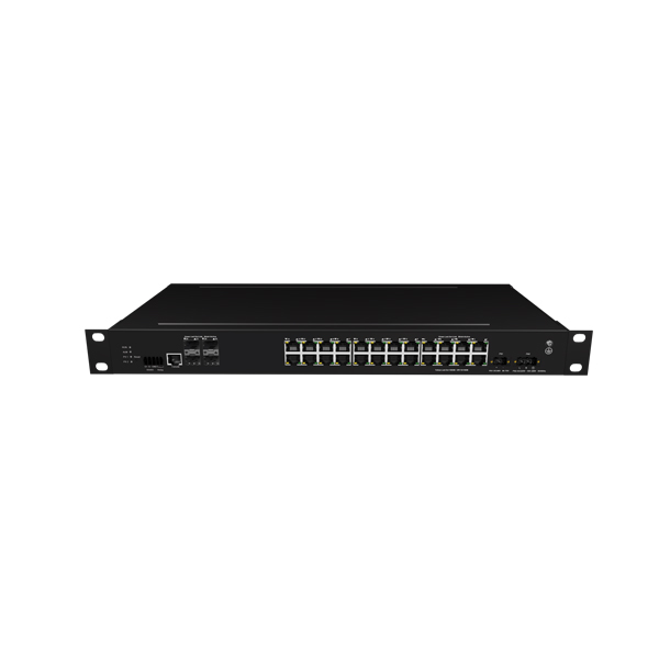 Good Quality Industrial Ethernet Switch – 4 1000Base-X SFP Slot and 24 10/100/1000Base-T(X)| Managed Industrial PoE Switch JHA-MIGS424P – JHA