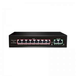 China Wholesale Network Poe Switch Manufacturers Pricelist - 8 Ports 10/100M PoE+2 100M RJ45 Uplink Port VLAN Support Smart PoE Switch JHA-P10208CBMH – JHA