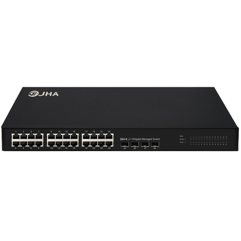 Factory source Manageable Network Switch -
 L3 24+4 10Gigabit Management Fiber Ethernet Switch  JHA-SW2404MG-28BC – JHA