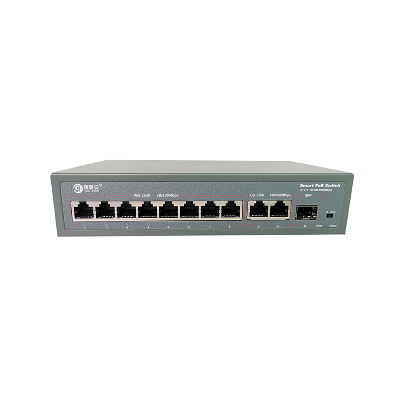 New Fashion Design for 2 Port 100m Industrial Poe Switch - 8*10/100M PoE Port+2*10/100/1000M RJ45 Port+1*10/100/1000M SFP Slot,Smart PoE Switch JHA-P31208BM – JHA