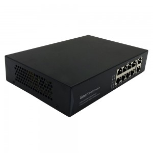 8 Ports 10/100/1000M PoE + 2 Uplink Gigabit Ethernet Port | Smart PoE Switch JHA-P40208BMHGW