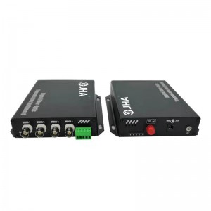 4ch video Tx + 1ch RS 485 data Rx Optical Video Transmitter and Receiver JHA-D4VT1RB-20