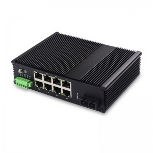 8 10/100/1000TX And 1 1000FX  | Unmanaged Industrial Ethernet Switch JHA-IG18H