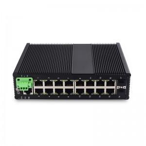 16 Port Gigabit L2 Managed Industrial Ethernet Switch with 2 1000M SFP slot | JHA-MIGS216H