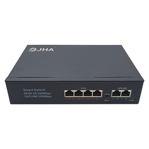 Wholesale China 48V Poe Switch Manufacturers Pricelist - 4*10/100Mbps PoE port +2*10/100mbps RJ45 Uplink port  | Smart PoE Switch JHA-P10204CBMH – JHA