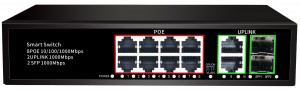 China Wholesale Poe Power Switch Quotes Manufacturer - 8*100/1000mbps POE Port+2*100/1000mbps UP Link Port+1*100/1000mbps SFP Port, Smart PoE Switch JHA-P42208BMH – JHA