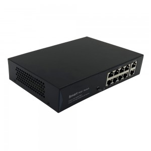 8 Ports 10/100M PoE+2 Uplink Gigabit Ethernet Port | Smart PoE Switch JHA-P30208CBMHGW
