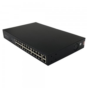 24 Ports 10/100M PoE+2 Uplink Gigabit Ethernet Port | Smart PoE Switch JHA-P302024CBMHGW