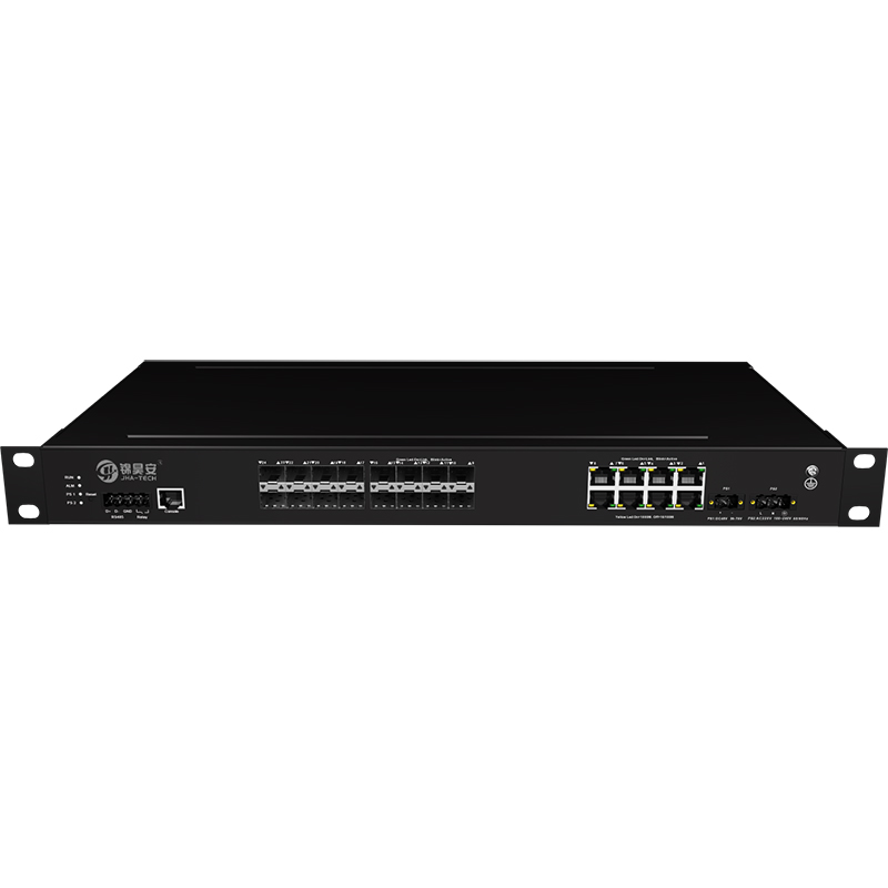 High Performance 48 Port Poe Managed Switch -
 16*1000Base-X+8*10/100/1000Base-T, Managed Industrial Ethernet Switch JHA-MIGS1608-1U – JHA
