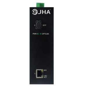 Good Quality Industrial Ethernet Switch – 1 10/100/1000TX and 1 1000X SFP Slot | Industrial Media Converter JHA-IGS11 – JHA