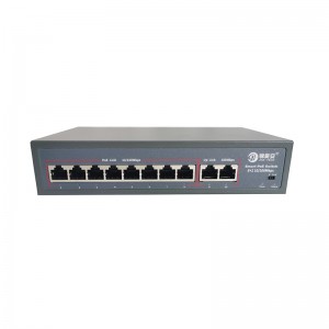 High Quality for Industrial Ethernet Switches - 8 Ports 10/100M PoE+2 100M RJ45 Uplink Port VLAN Support Smart PoE Switch JHA-P10208CBM – JHA