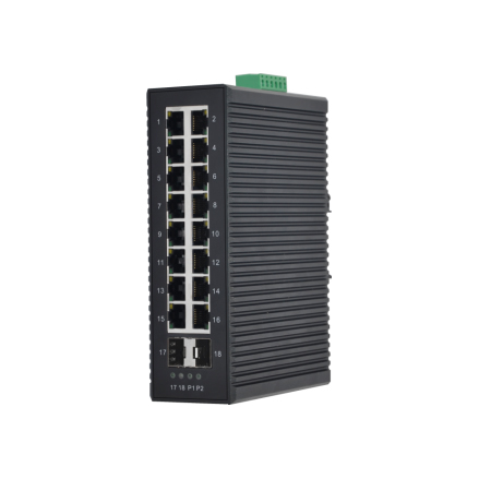 Best Price on Fiber Optic Ethernet Switch - 16 10/100Base-T(X) and  2 1000Base-X SFP Slot | Managed Industrial Ethernet Switch JHA-MIGS2F16 – JHA