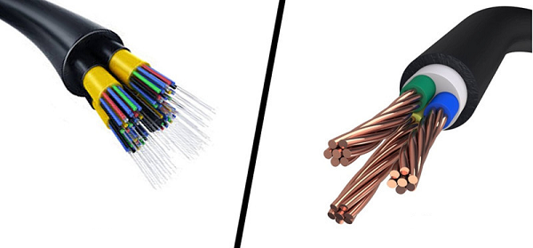 What is the difference between optical fiber and copper wire?